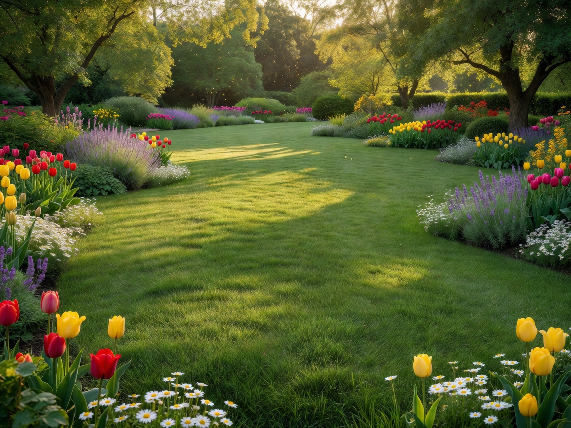 Real residential garden lawn showing natural grass texture and even seasonal growth in Thüringen